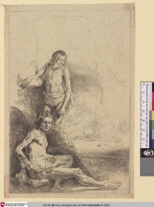 [Sitzender und stehender männlicher Akt; Male Nude, Seated and Standing; Figures académiques d'hommes]