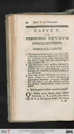 Caput V: De personis feudum concedentibus