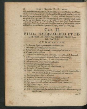 Cap. II. Filiis Naturalibus Et Legitimis Alimenta Debet Praestare Pater.