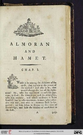 Almoran and Hamet. An Oriental Tale