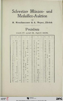 Preisliste