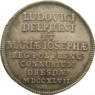 2/3 Taler - Vermählung Kronprinzessin Maria Josephas mit Dauphin Louis