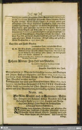 Num. 110. Der Röm. Kayserl. auch in Germanien ...