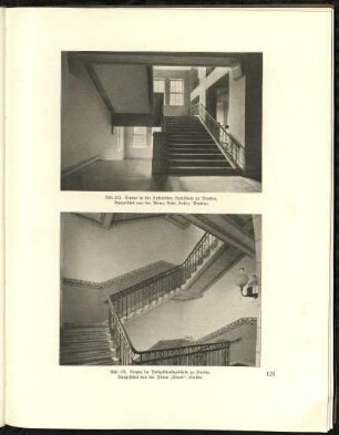 Abb. 135. Treppe im Polizeidienstgebäude zu Stettin. Ausgeführt von der Firma "Comet", Stettin.