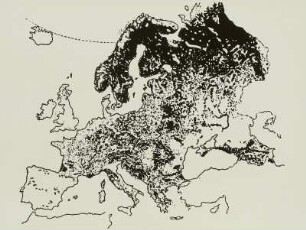 Waldgebiete Europas, Karte