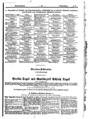 Berlin=Tegel mit Gutsbezirk Schloß Tegel