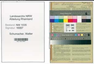 Entnazifizierung Walter Schumacher , geb. 10.03.1911 (Steiger)