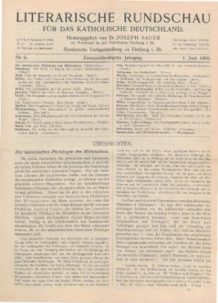245-250 Zur lateinischen Philologie des Mittelalters