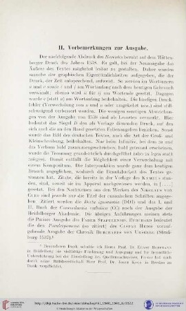II. Vorbemerkungen zur Ausgabe