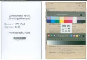 Entnazifizierung Hans Hermelbracht , geb. 04.02.1902 (Lehrer)