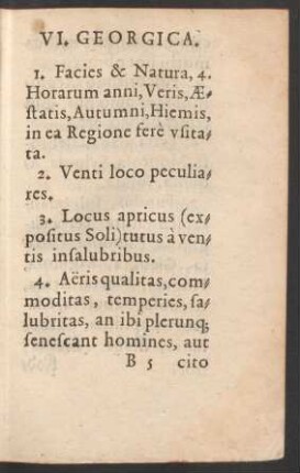 VI. Georgica.