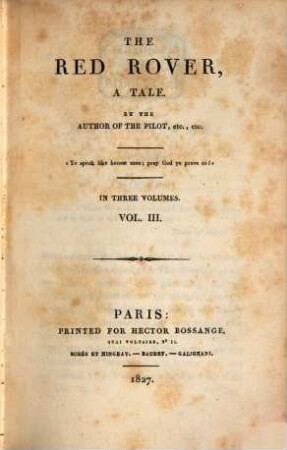 The red rover : a tale ; in three volumes, 3
