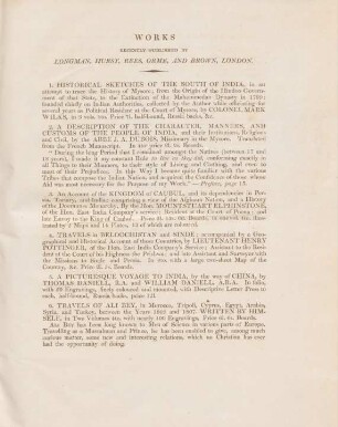 Works recently published by Longman, Hurst, Rees, Orme, and Brown, London