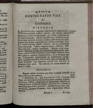 Consultatio VIII de scorbutica