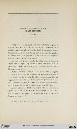 21: Recenti scoperte di Roma e del suburbio, [2]