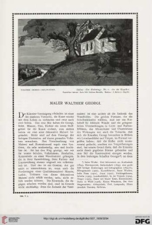 Maler Walther Georgi