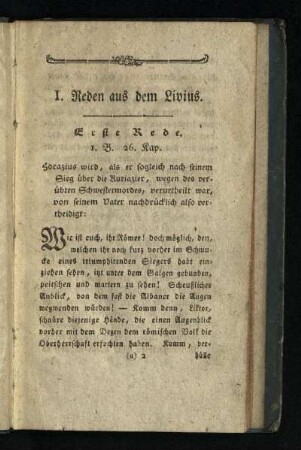 I. Reden aus dem Livius