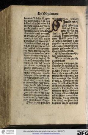 Dominica 19 post penthecosten de virginitate, sermo XLVII.