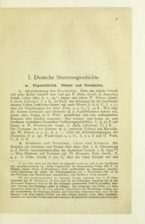 I. Deutsche Stammesgeschichte