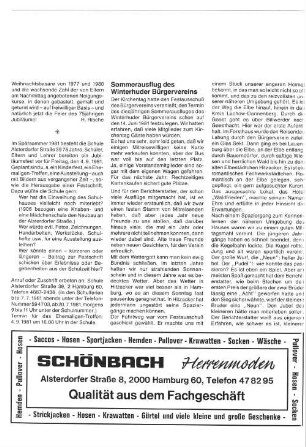 Sommerausflug des Winterhuder Bürgervereins