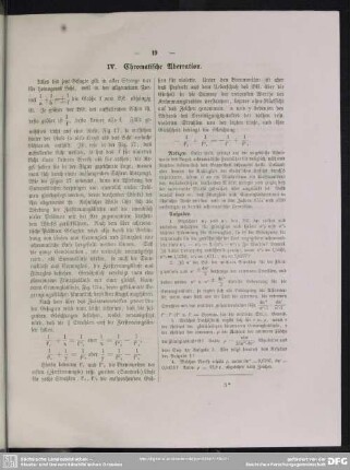 IV. Chromatische Aberration