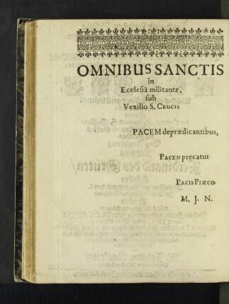 Omnibus Sanctis ...
