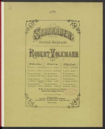 1ste Serenade für Streich-Orchester Op. 62