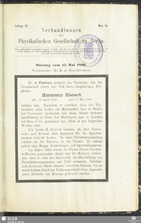 Sitzung vom 15. Mai 1896