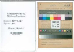 Entnazifizierung Heinrich Rewald , geb. 12.02.1891 (Rendant)
