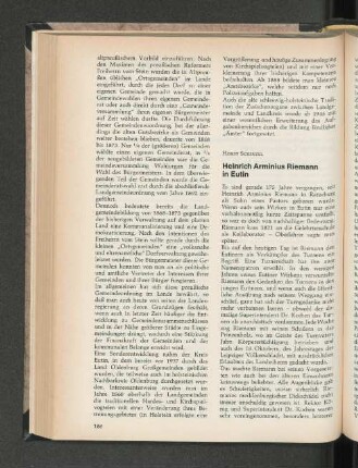 Heinrich Arminius Riemann in Eutin