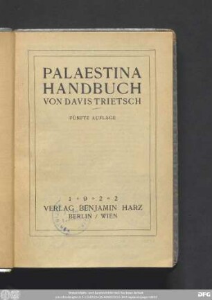 Palästina-Handbuch