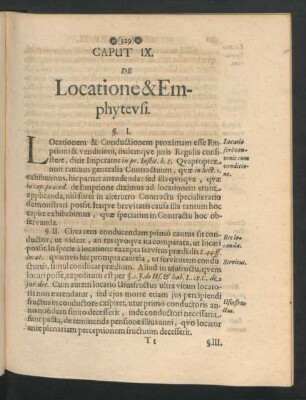 Caput IX. De Locatione & Emphyteusi.