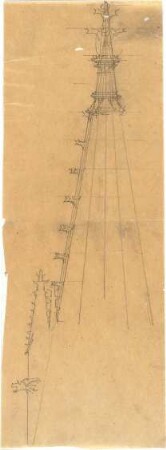 Schmidt, Friedrich von; Skizzen und Pläne - Turmspitze (Teilansicht)