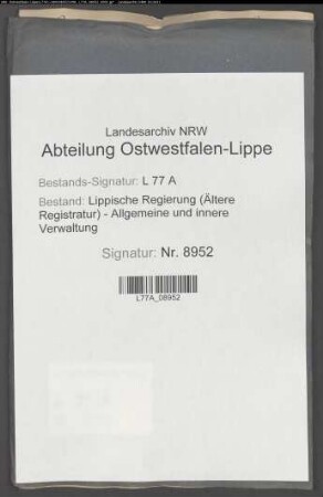 Straße von Oerlinghausen nach Evenhausen