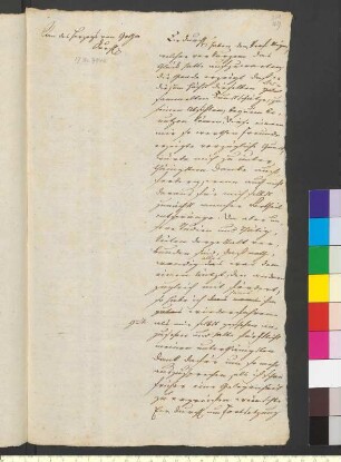 Brief von Goethe, Johann Wolfgang von an Sachsen-Gotha und Altenburg, August Herzog von
