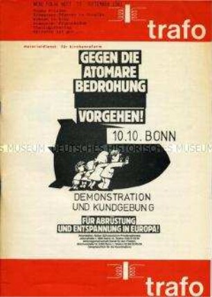 Informationsschrift einer Bewegung für eine Kirchenreform zum Thema Abrüstung - Sachkonvolut