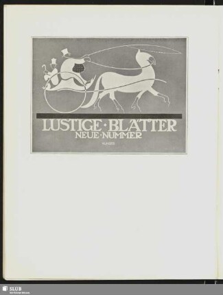Lustige Blätter. Neue Nummer