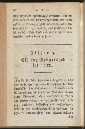 Ziffer 3. Eid für Geburtshelferinnen