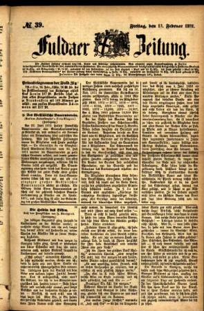 Ausgabe vom Freitag, den 18. Februar 1881.