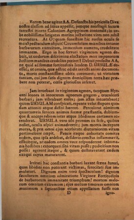 Invicta virginum constantia : coram Universitate Viennensi panegyrico celebrata, dum D. Ursulae cultus annuus persolvebatur