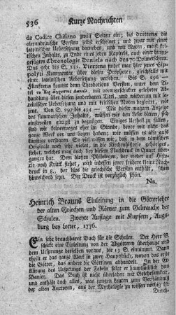 Kurze Mythologie. 2.verb.Aufl.