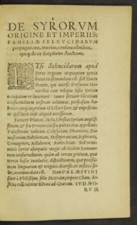 De Syrorum Origine Et Imperiis: Familiae Seleucidarum propagatione, interitu, consuetudinibus ...