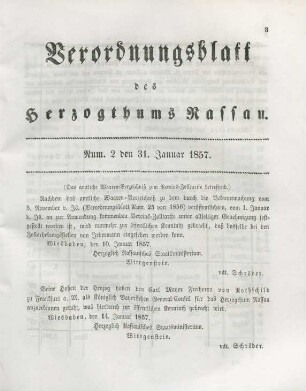 10. Januar - 12. December 1857 = Num. 2 - 12