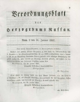 10. Januar - 12. December 1857 = Num. 2 - 12