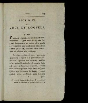 Sectio IX. Voce Et Loquela