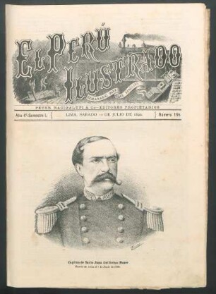 [Retrato del] Capitán de Navío Juan Guillermo Moore : Muerto en Arica el 7 de Junio de 1880.