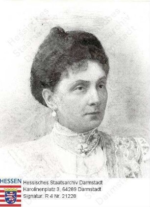 Erbach-Schönberg, Marie Fürstin zu geb. Prinzessin v. Battenberg (1852-1923) / Porträt, Brustbild