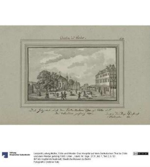 Cölln und Werder. Das Hospital auf dem Gertrutschen Thor zu Cölln und dem Werder gehörig 1690. Unter der Re: Churfürst Friedrich III.