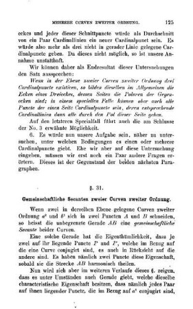 § 31. Gemeinschaftliche Secanten zweier Curven zweiter Ordnung.