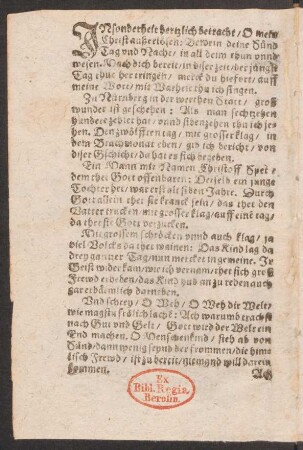 Jnsonderheit hertzlich betracht/ O mein || Christ außerlösen/